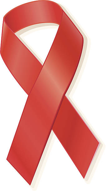 ilustraciones, imágenes clip art, dibujos animados e iconos de stock de cinta roja contra el sida y vih - retrovirus hiv sexually transmitted disease aids
