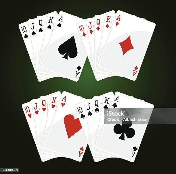 Poker Royal Flushes Stock Vektor Art und mehr Bilder von Royal Flush - Royal Flush, Spielkarte Pik, Blatt - Kartenspiel