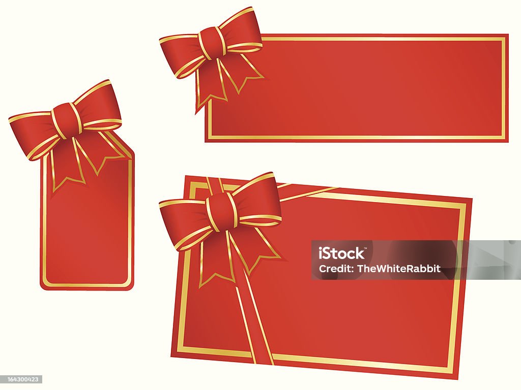 Conjunto de tarjetas de regalo en blanco - arte vectorial de Accesorio personal libre de derechos