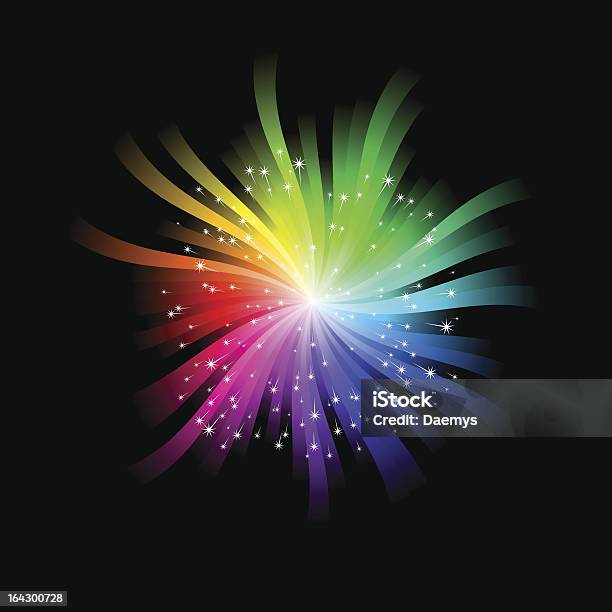Spectrum Burst Stock Vektor Art und mehr Bilder von Regenbogen - Regenbogen, Explodieren, Abstrakt