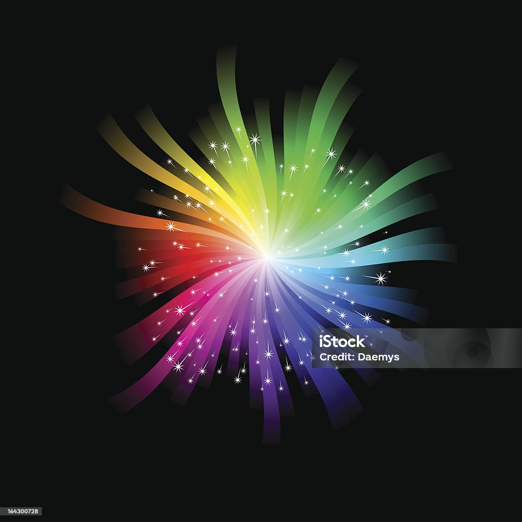 Espectro de ráfaga - arte vectorial de Arco iris libre de derechos