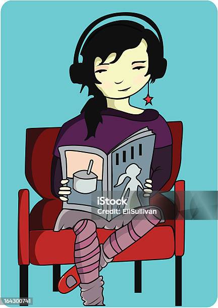 Ilustración de Teen Girl Reading y más Vectores Libres de Derechos de Adolescencia - Adolescencia, Adolescente, Leer