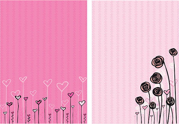 illustrations, cliparts, dessins animés et icônes de fond floral - heart shape valentines day love backgrounds