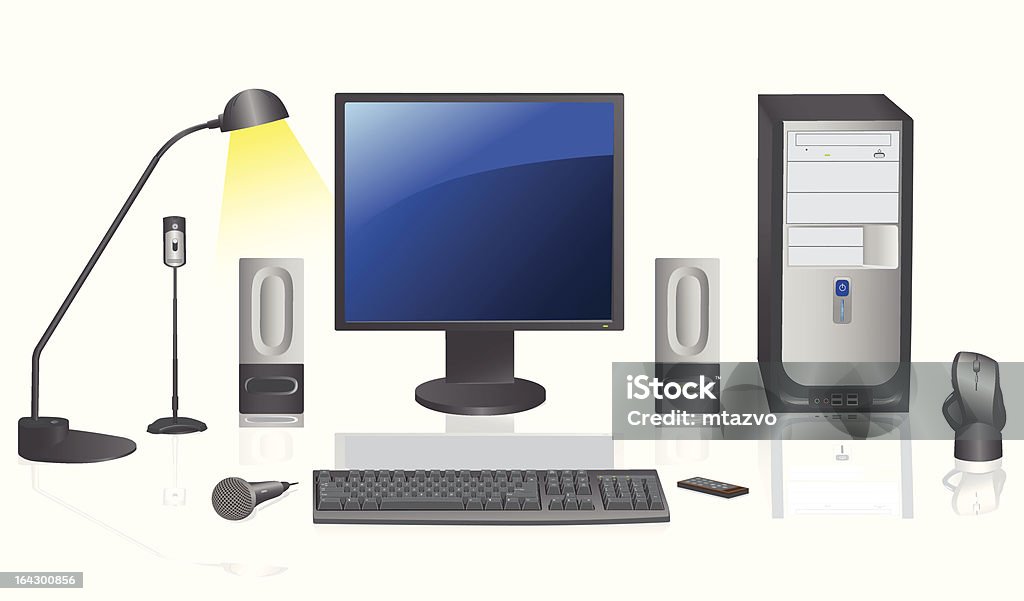 Desktop Computer Detailed Illustration Stock Illustration - Download ...