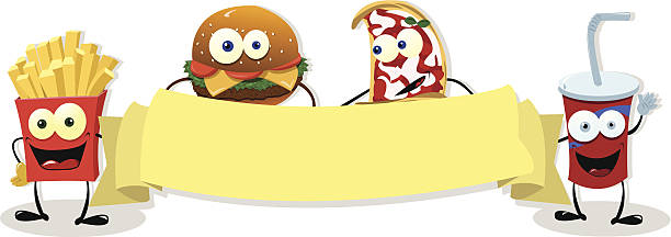 Fast food banner vector art illustration