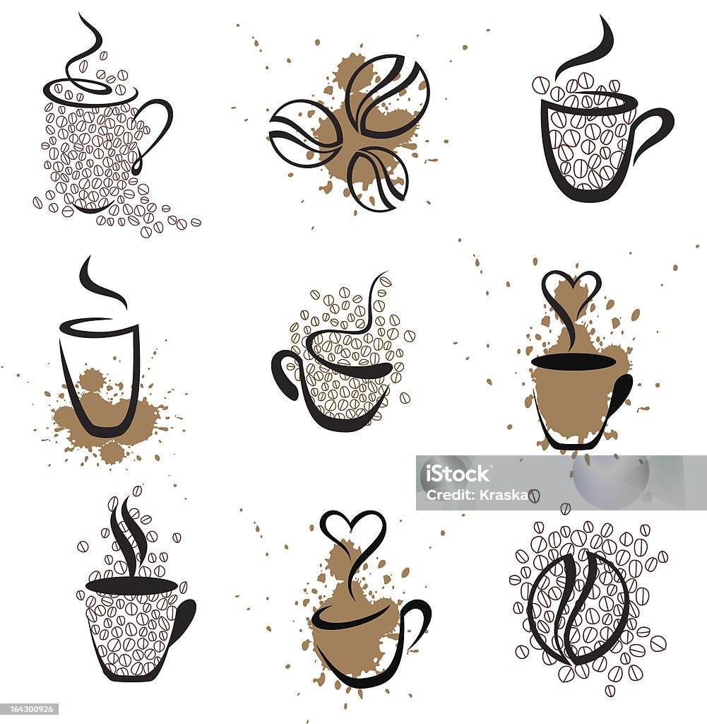 コーヒーカップ - こぼすのロイヤリティフリーベクトルアート