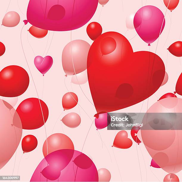 Valentinstag Luftballons Stock Vektor Art und mehr Bilder von Bildhintergrund - Bildhintergrund, Feiern, Feiertag