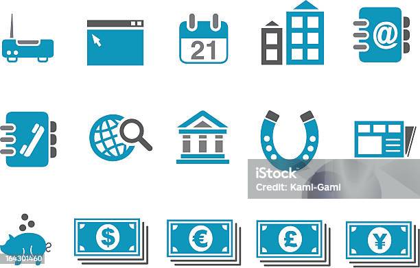Business Icon Set Stock Illustration - Download Image Now - Address Book, Building Exterior, Built Structure
