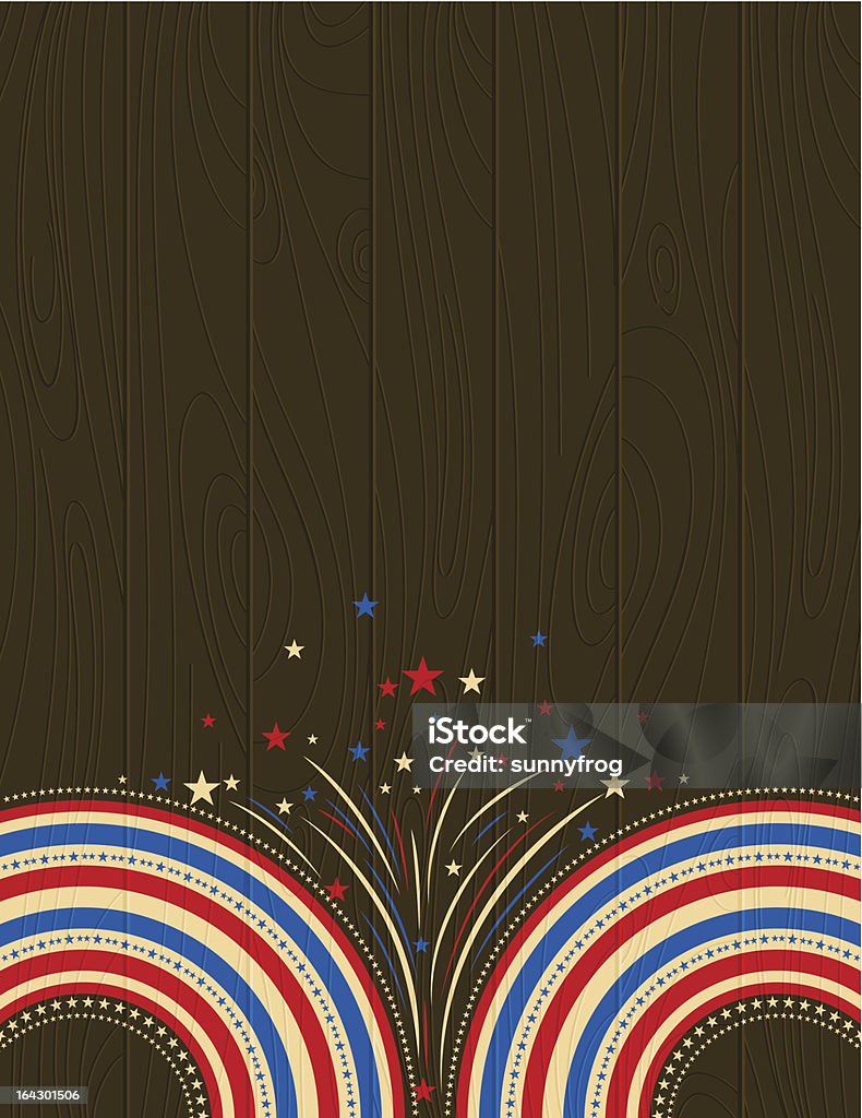 USA fondo de madera con estrellas. - arte vectorial de Abstracto libre de derechos