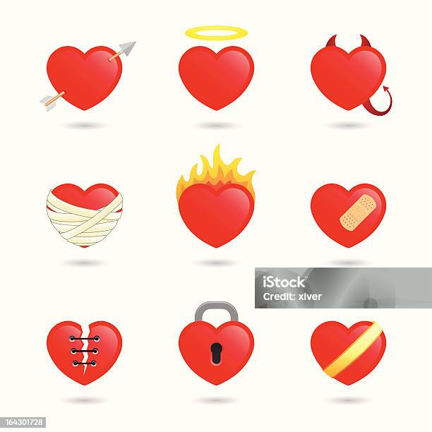 Hearts Stock Vektor Art und mehr Bilder von Aura - Aura, Bandage, Begriffssymbol
