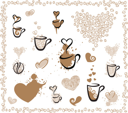 vector elements for coffee lovers