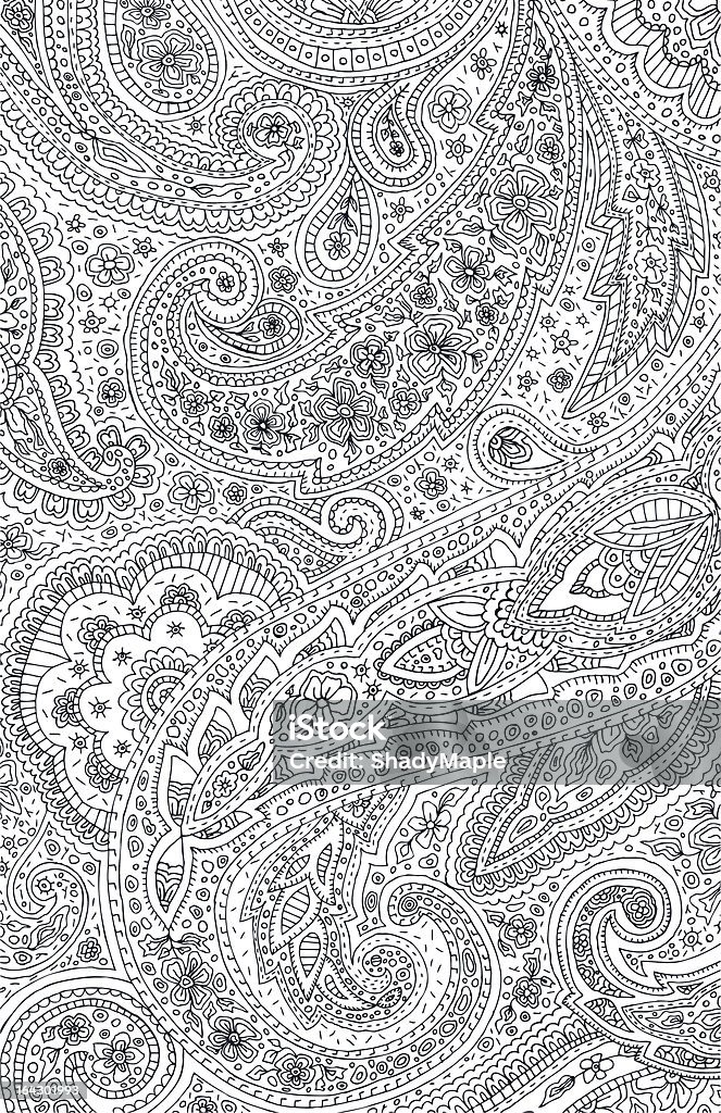 Pleasant Paisley "A beautifully hand drawn, detailed paisley design.  Vector." Art stock vector