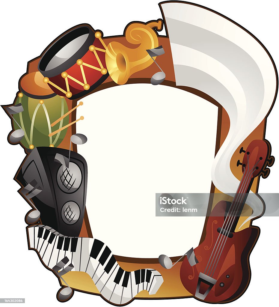 Musical Instruments Frames Music Frame Stock Illustration - Download Image Now - Art, Art And ...