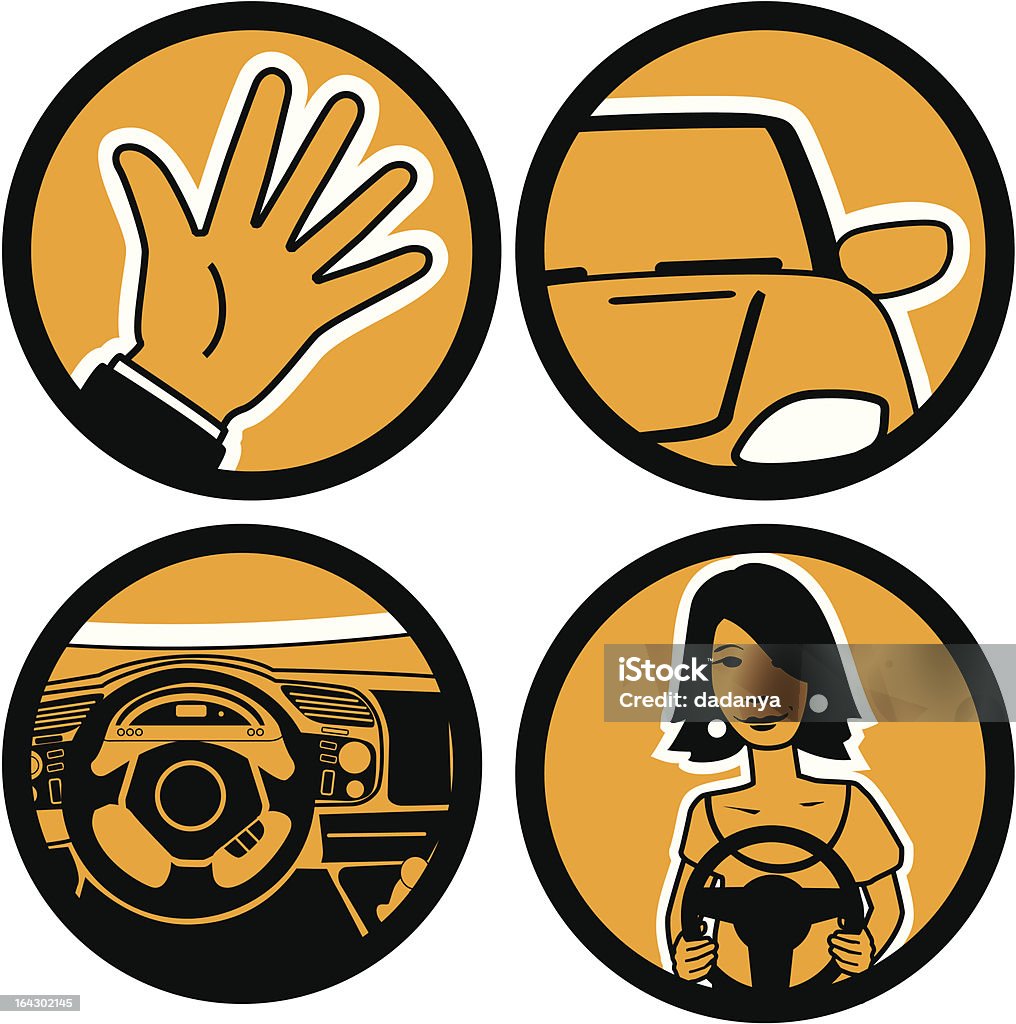 Símbolos de automóvel - Vetor de Interior de carro royalty-free
