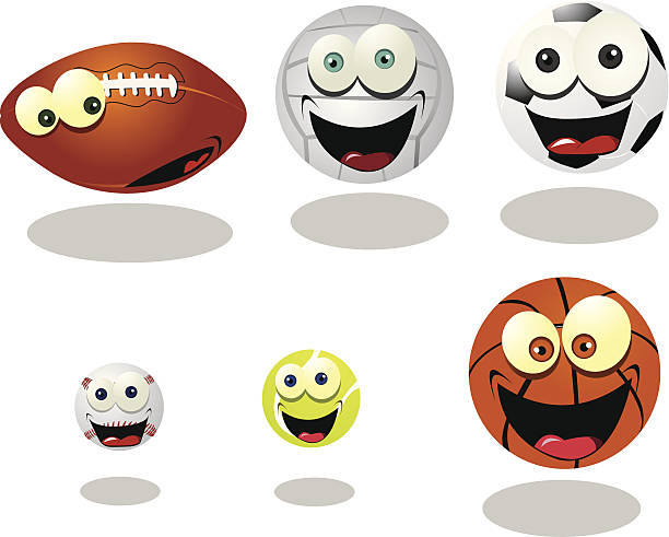 Funny Balls vector art illustration