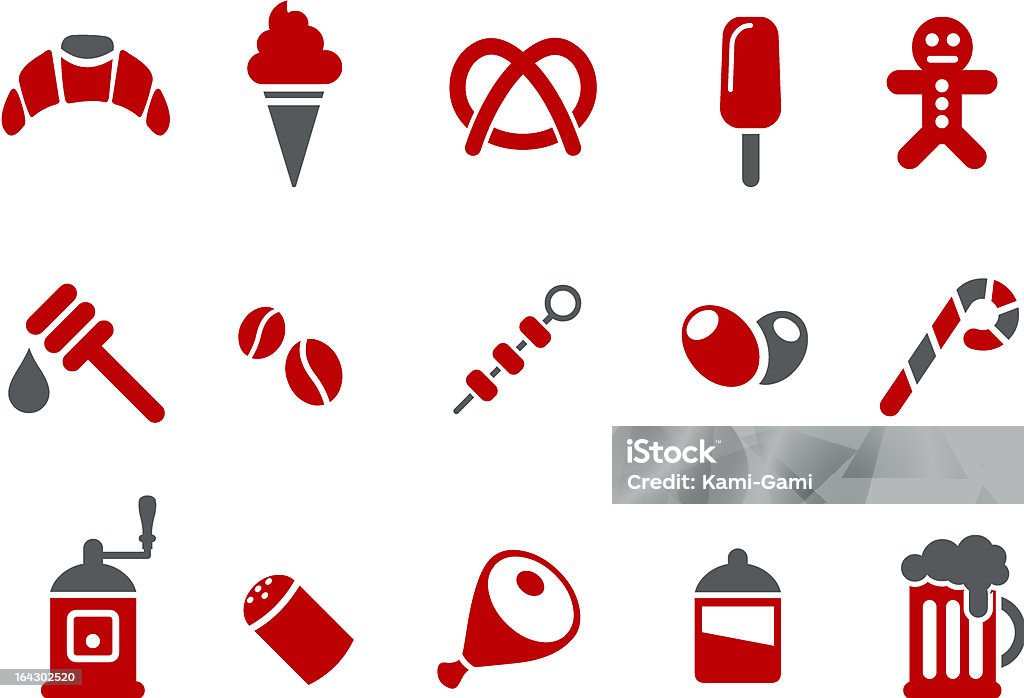 Conjunto de iconos de comida - arte vectorial de Aceituna libre de derechos