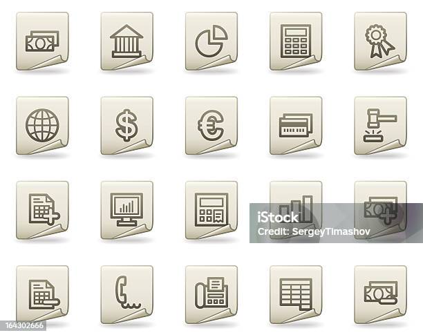 Vetores de Bancário Ícones Web Documento Series e mais imagens de Aparelho de fax - Aparelho de fax, Ação da Bolsa de Valores, Banco - Edifício financeiro