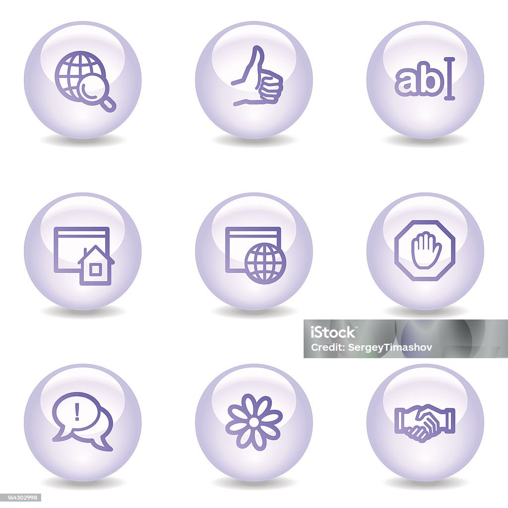 Komunikacji internetowej ikony WWW Błyszczący pearl serii - Grafika wektorowa royalty-free (Błyszczący)