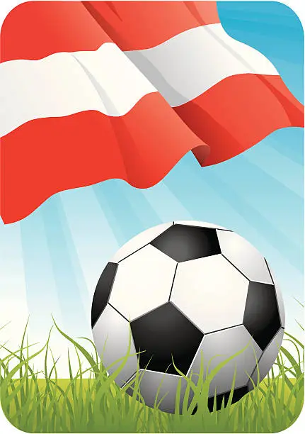 Vector illustration of European soccer championship 2008 - Austria