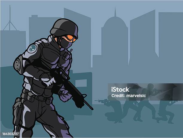 Cartoon Spec Ops Spec Ops Stock Illustration - Download Image Now - SWAT Team ...