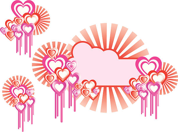 Amore cuore Banner - illustrazione arte vettoriale