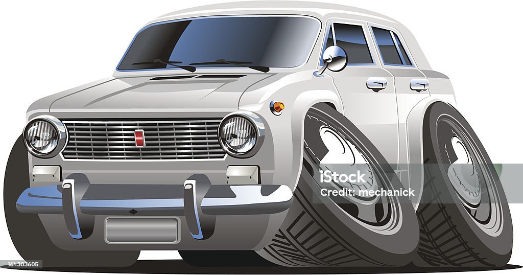 Vector Fumetto auto retrò - arte vettoriale royalty-free di 1970-1979