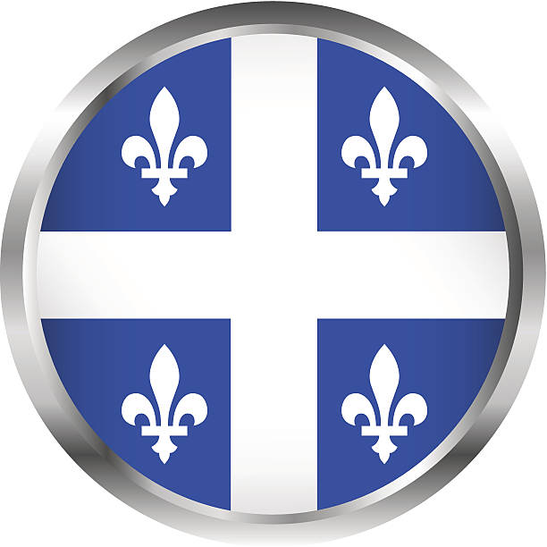 Quebec flag vector art illustration
