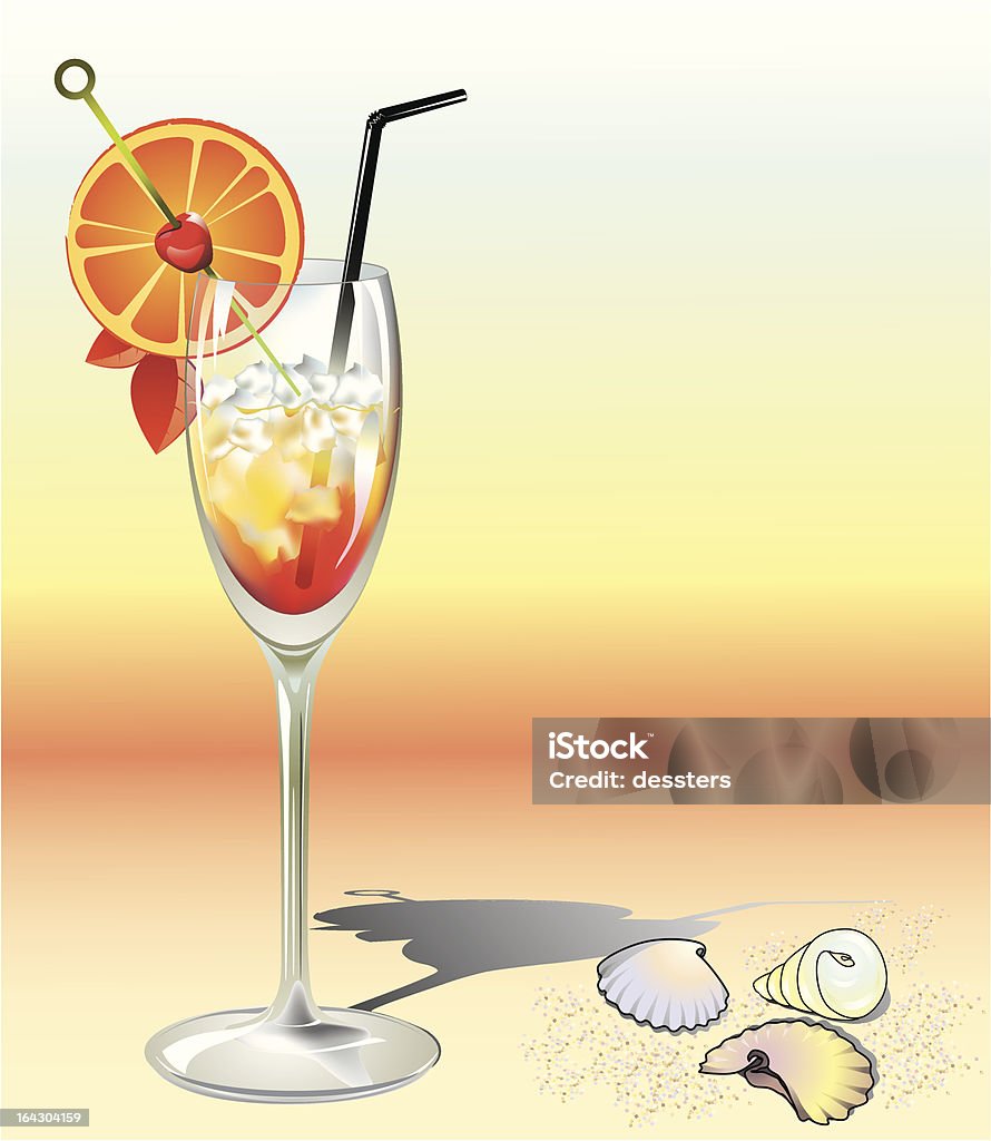 Текила санрайз - Векторная графика Алкоголь - напиток роялти-фри