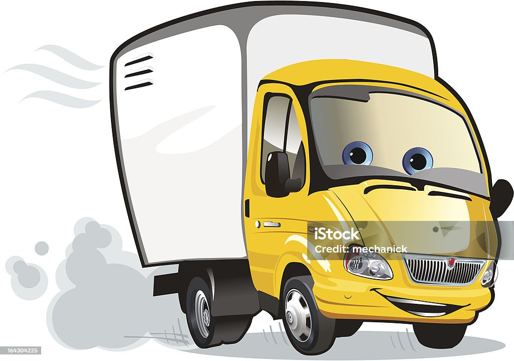 Cartoon Delivery Cargo Truck Stock Illustration - Download Image Now - Moving  Van, Cartoon, Delivery Van - iStock