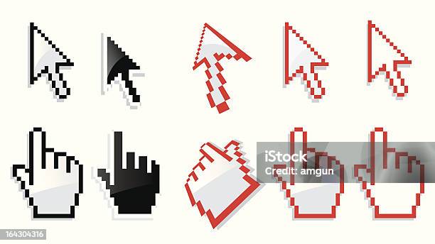 Cursors Stock Illustration - Download Image Now - Arrow Symbol, Backgrounds, Black Color