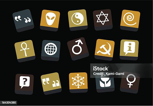 Symbole Zestaw Ikon - Stockowe grafiki wektorowe i więcej obrazów Biblia - Biblia, Znak zapytania, Część serii