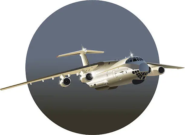 Vector illustration of cargo airplane
