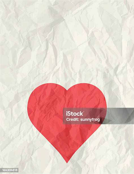 Carte De Vœux Avec Un Cœur Rouge Vecteurs libres de droits et plus d'images vectorielles de Abstrait - Abstrait, Amour, Art et Artisanat