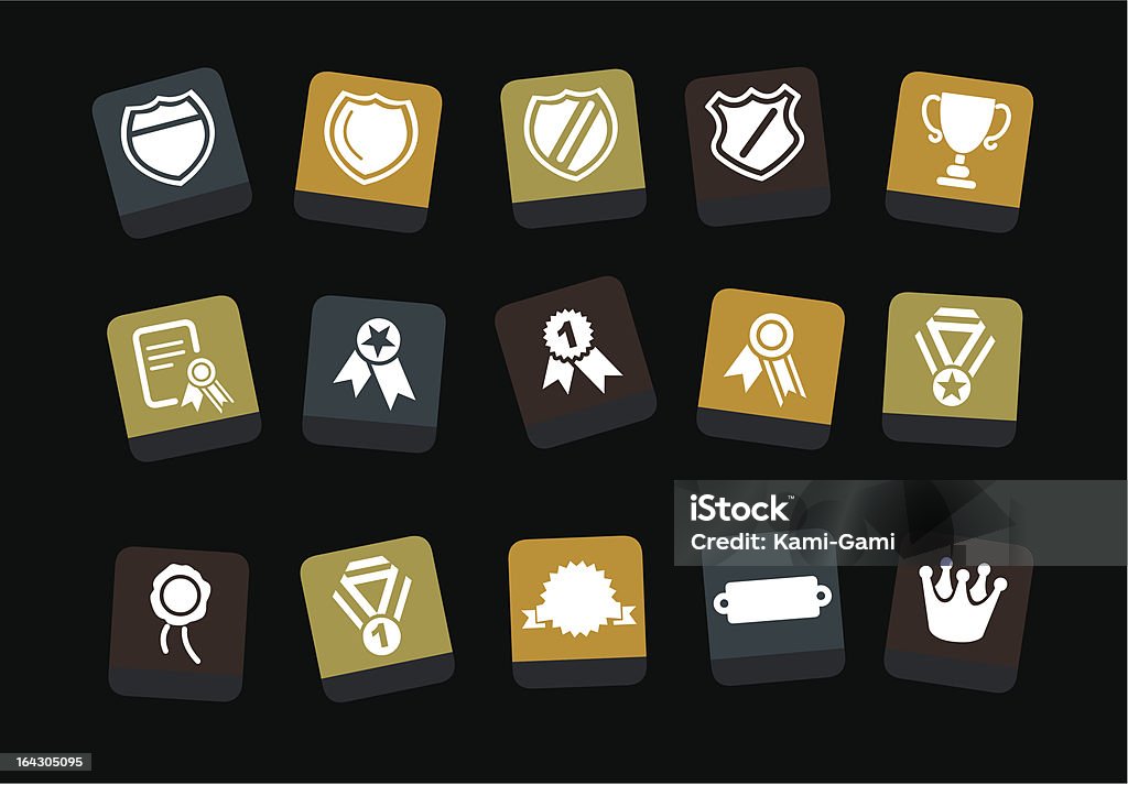 Badges Icon-Set - Lizenzfrei Abzeichen Vektorgrafik