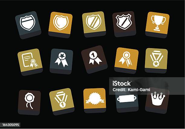 Badges Iconset Stock Vektor Art und mehr Bilder von Abzeichen - Abzeichen, Anreiz, Auszeichnung