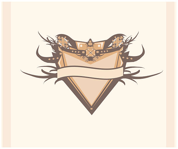фон в виде щита - bookplate medieval shield decoration stock illustrations