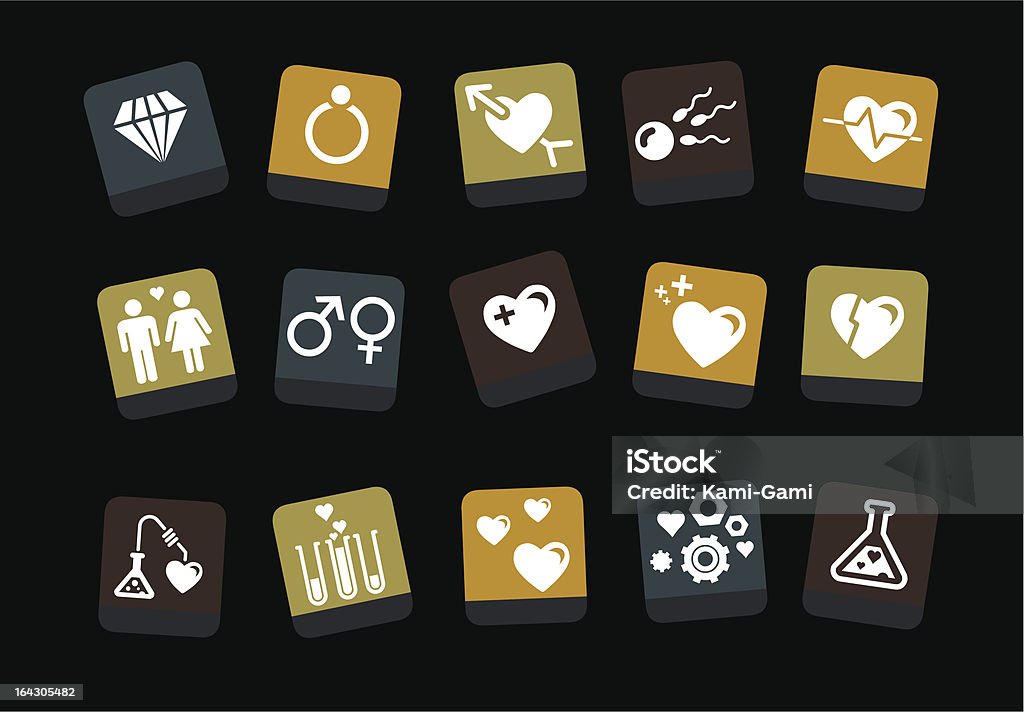 Valentine's Day icon set "Vector icons pack - Yellow-Brown-Blue Series, s.valentine collection" Arrow - Bow and Arrow stock vector