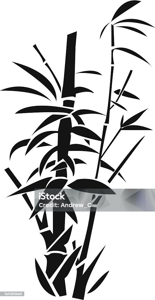 Japanese Bambus - Grafika wektorowa royalty-free (Atrament)