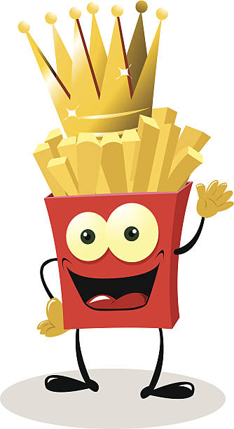 King of French Fries vector art illustration