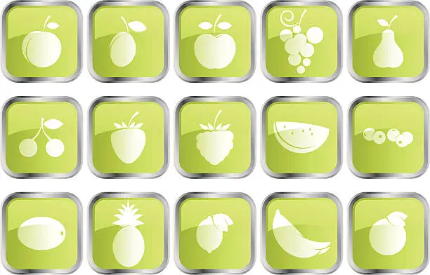 Vector illustration of Fruit Icons