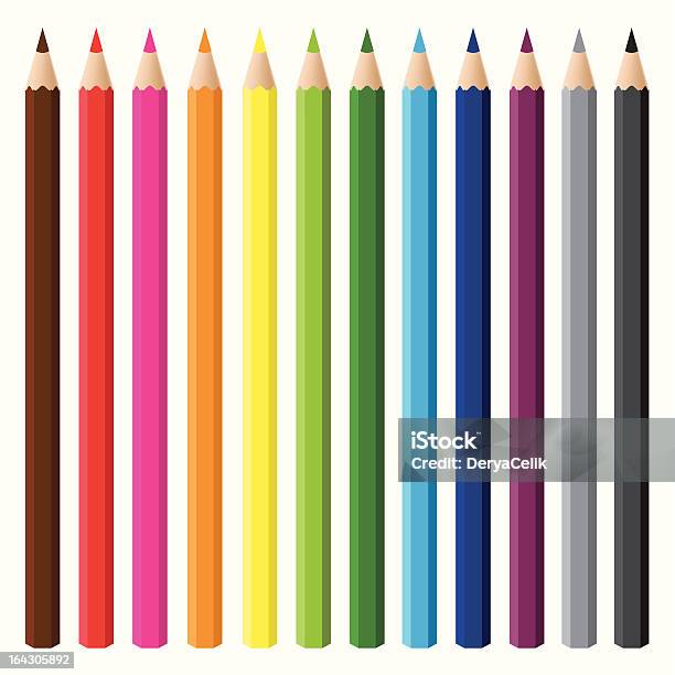 Ilustración de Conjunto Multicolor Lápiz y más Vectores Libres de Derechos de Afilado - Afilado, Arco iris, Arte y artesanía