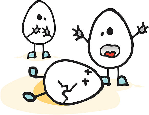 The Egg Accident vector art illustration