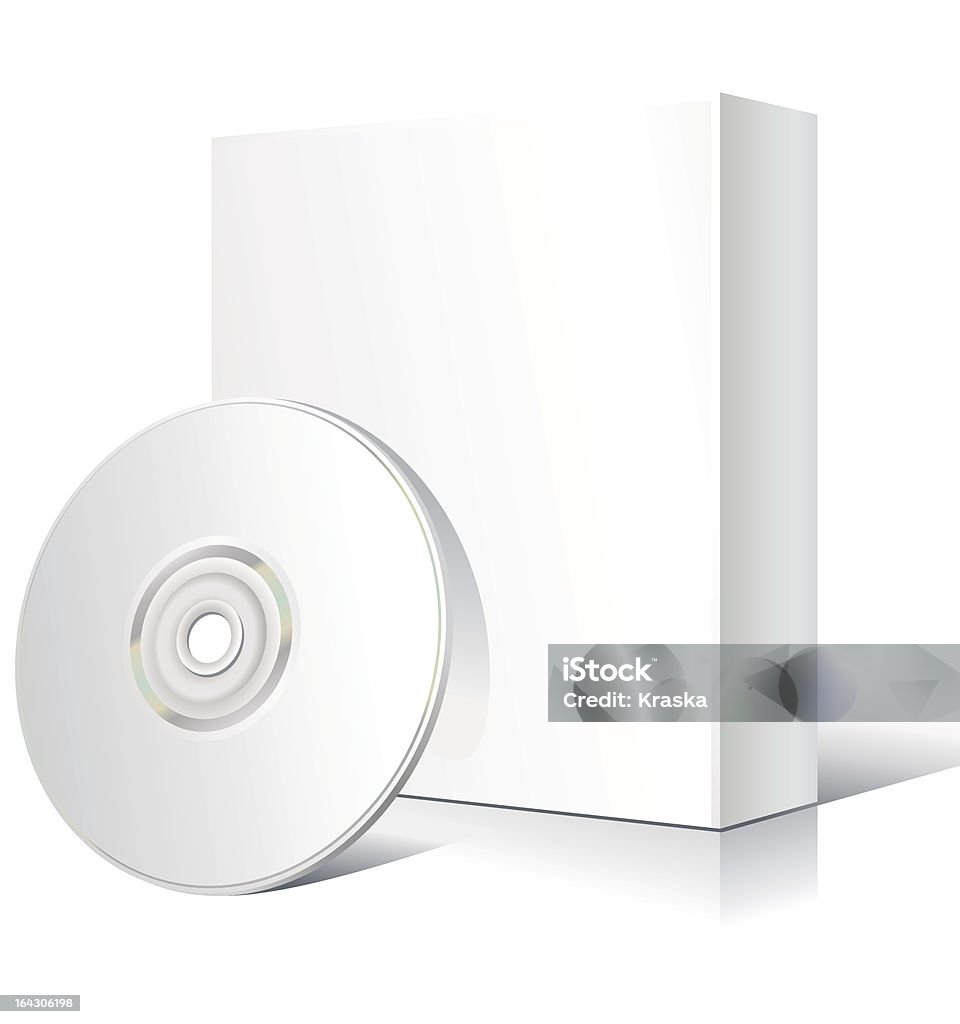 Blanco software de caja - arte vectorial de Estuche de disco compacto libre de derechos