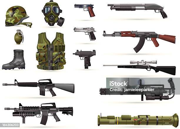 Military Weapons Stock Illustration - Download Image Now - Gun, Weapon, Vector