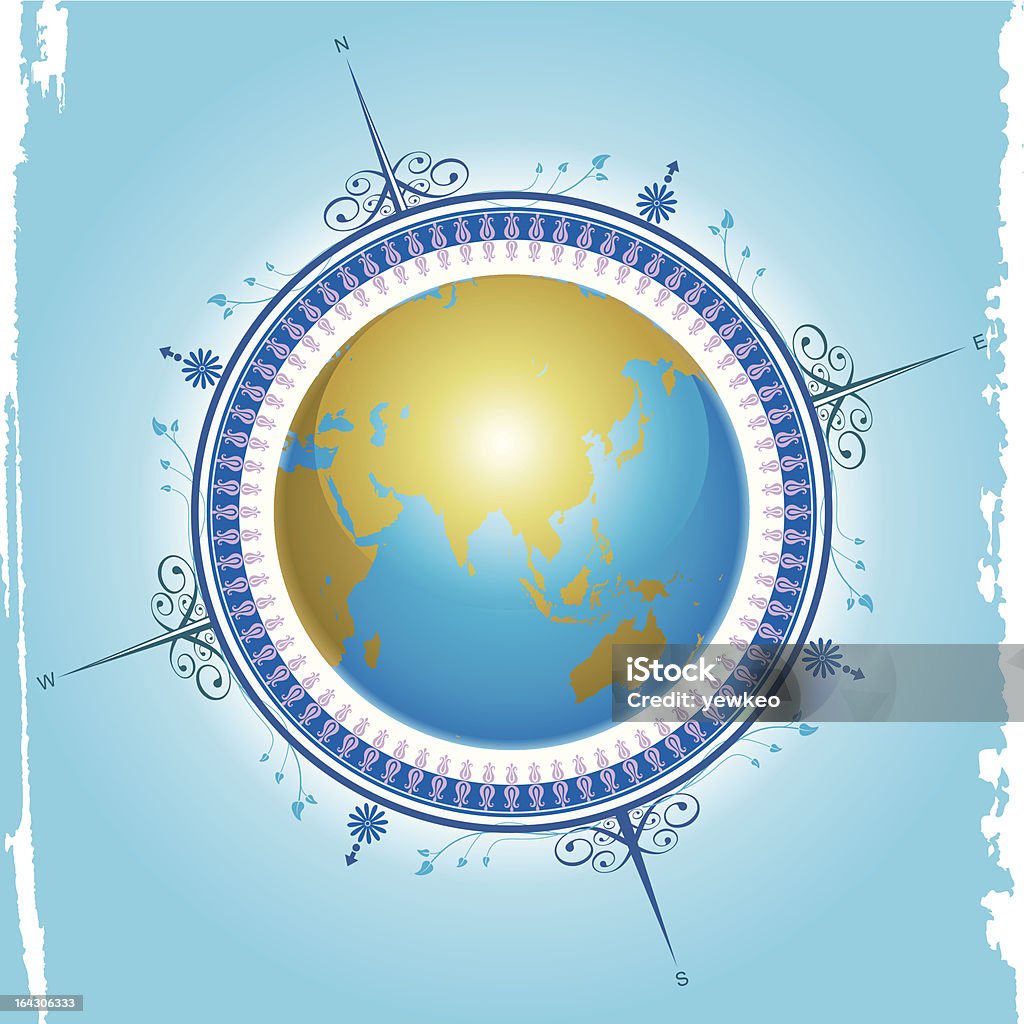 Abstract Map Compass Compass And Map Design02 Stock Illustration - Download Image Now ...