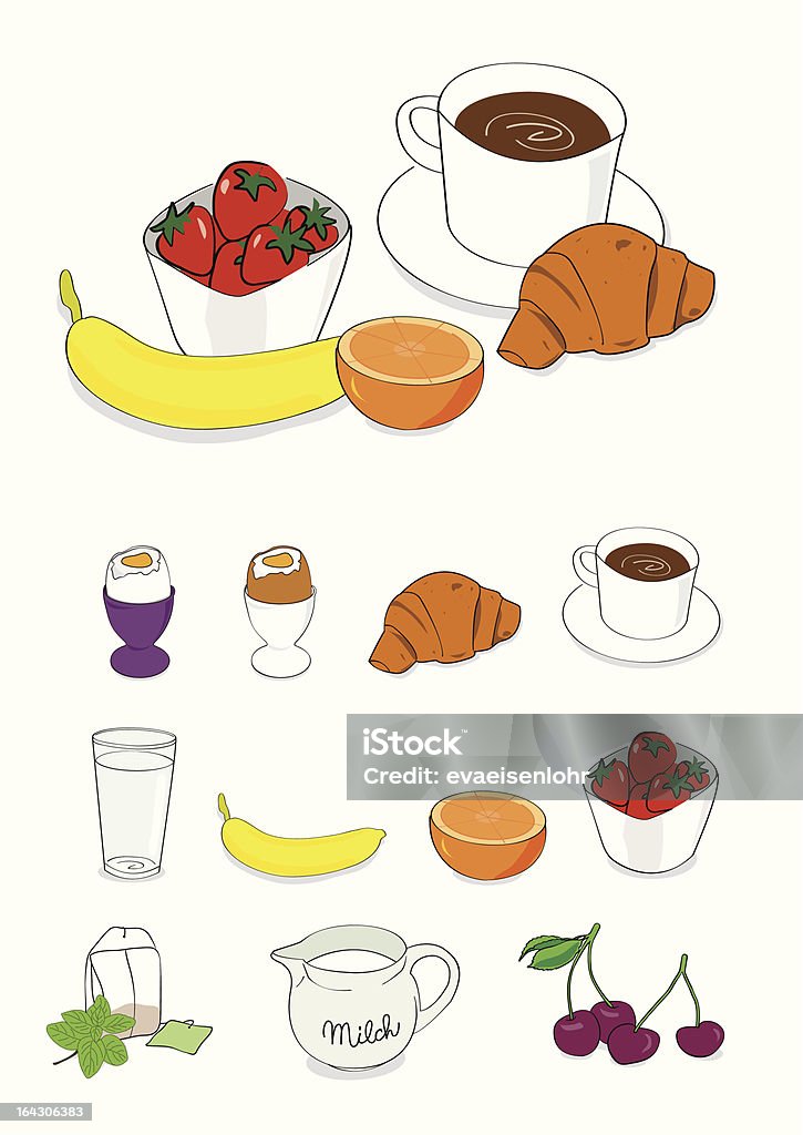 Śniadanie - Grafika wektorowa royalty-free (Banan)