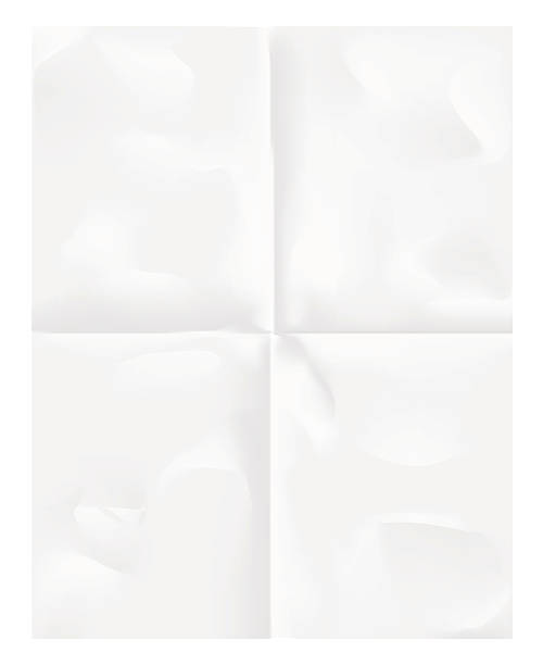 접힌 종이 배경기술 - paper crumpled wrinkled white stock illustrations