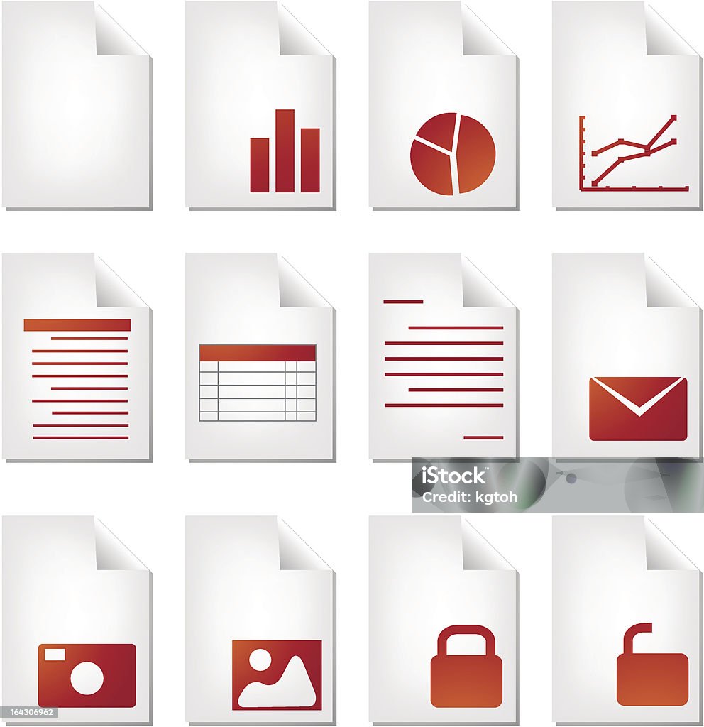 Document Types Drawing Document Types Stock Illustration - Download Image Now - Chart, Clip ...
