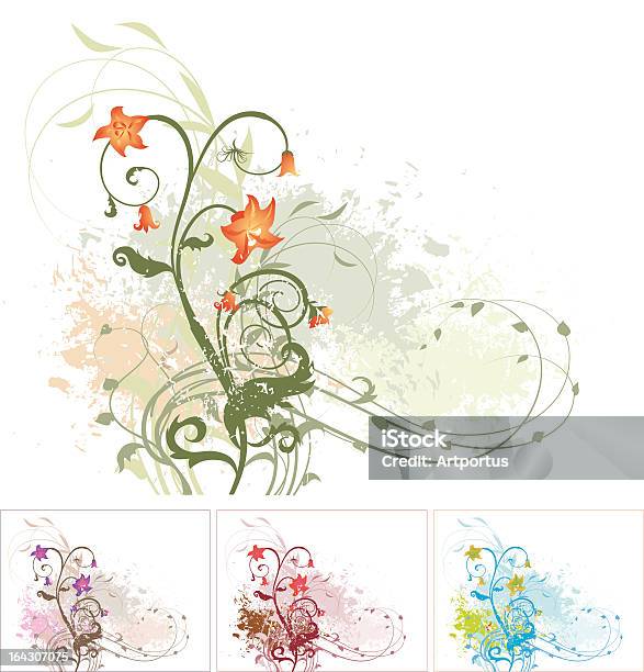 Vektor Grunge Floral Background Stock Illustration - Download Image Now - Abstract, Art, Arts Culture and Entertainment