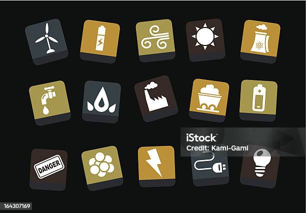 Set Di Icone Di Energia - Immagini vettoriali stock e altre immagini di Acqua - Acqua, Alimentatore, Ambiente